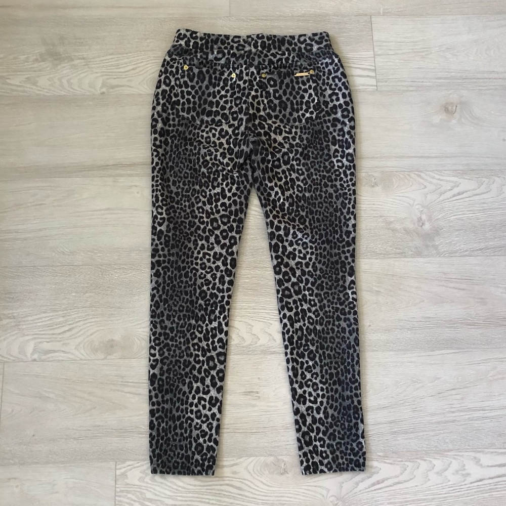Michael Kors Leopard Print Stretch Skinny Leggings Pull-on Pants - Picture 15 of 16